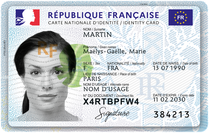 Carte d'identité électronique française