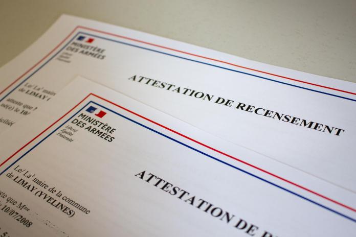 Attestation de recensement