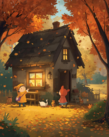 Illustration IA fond automne