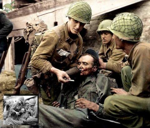 19 août 1944 : le lieutenant américain Stockbridge Bacchus de la compagnie A du 314ème régiment de la 79ème division d’infanterie