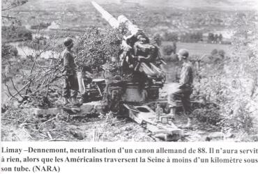 canon allemand sur les hauteurs de Limay - collection Bruno Renoult