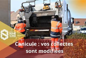 camion de poubelle avec 2 agents à l'arrière 